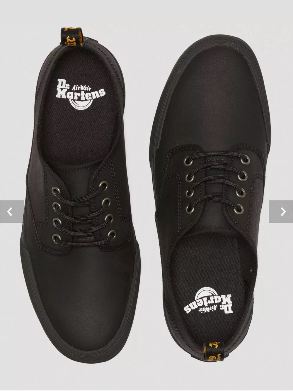 Dr. Martens Black Low-Top Canvas Lace-Up Sneakers